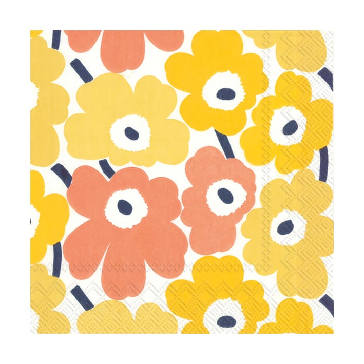 Tovagliolo Mini Unikko confezione da 20, Giallo Marimekko