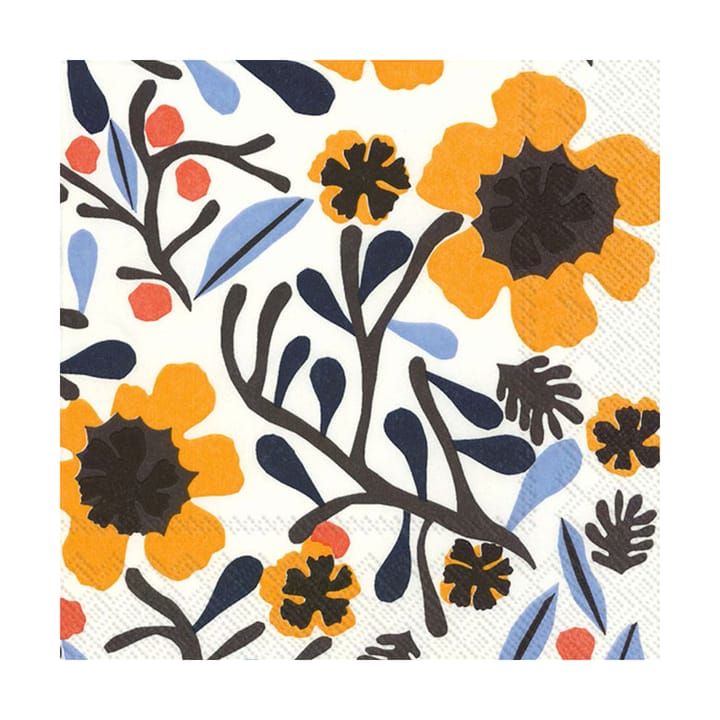 Tovagliolo Miocherro 33x33 cm confezione da 20  - Bianco-giallo - Marimekko