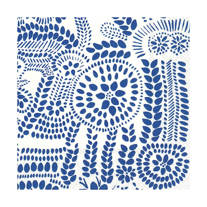 Tovagliolo Näsiä 33x33 cm confezione da 20, Bianco-blu Marimekko