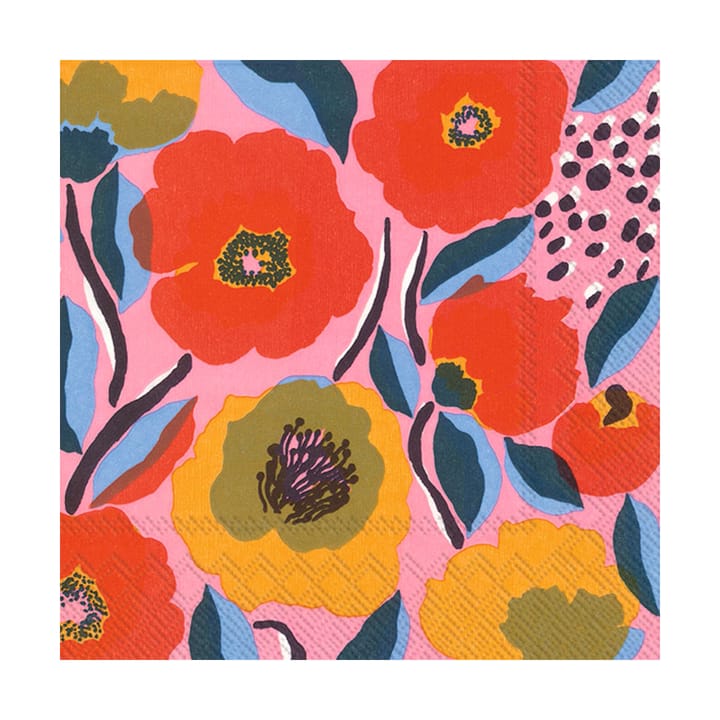 Tovagliolo Rosarium 33x33 cm confezione da 20 - Rosa - Marimekko