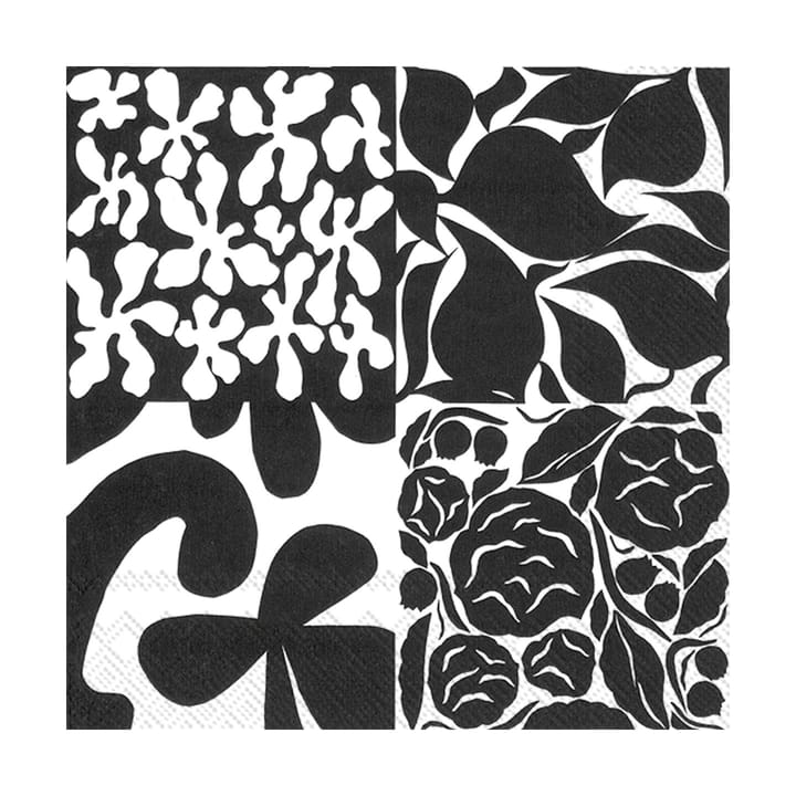 Tovagliolo Ruudut 33x33 cm confezione da 20, Nero Marimekko