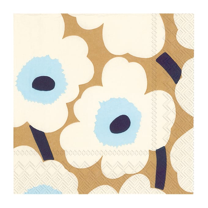 Tovagliolo Unikko 33x33 cm confezione da 20 - Cream gold - Marimekko