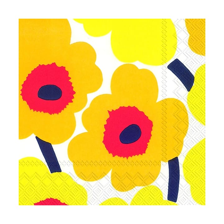 Tovagliolo Unikko 33x33 cm confezione da 20, Giallo scuro Marimekko