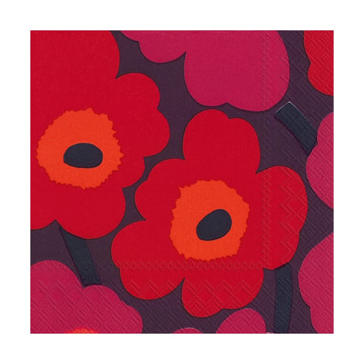 Tovagliolo Unikko 33x33 cm confezione da 20 - Malva - Marimekko