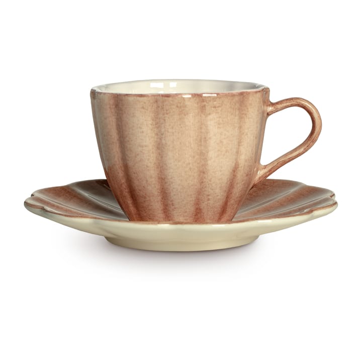 Tazza con piattino Oyster, 25 cl - Cinnamon - Mateus