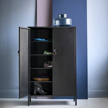 Credenza Francis - nero, pelle nera - Maze