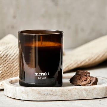 Candela profumata Meraki, 35 ore - Legno scuro - Meraki