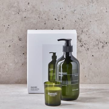 Set regalo Meraki sapone liquido e candela profumata - Anti-odore green herbal - Meraki