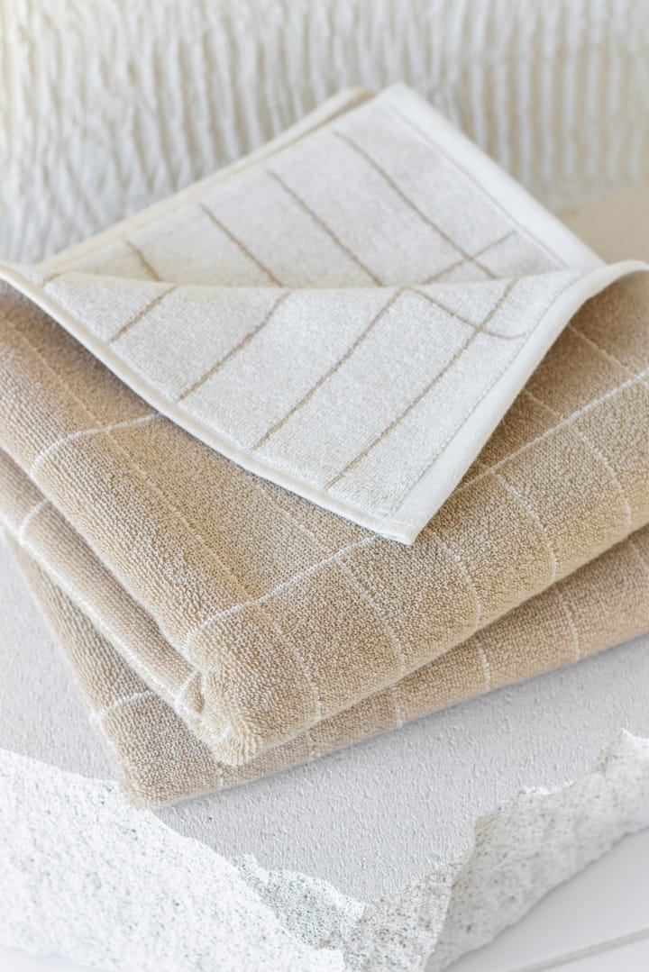 Asciugamano ospiti Tile Stone 38x60 cm, confezione da 2 - Sand-off white - Mette Ditmer