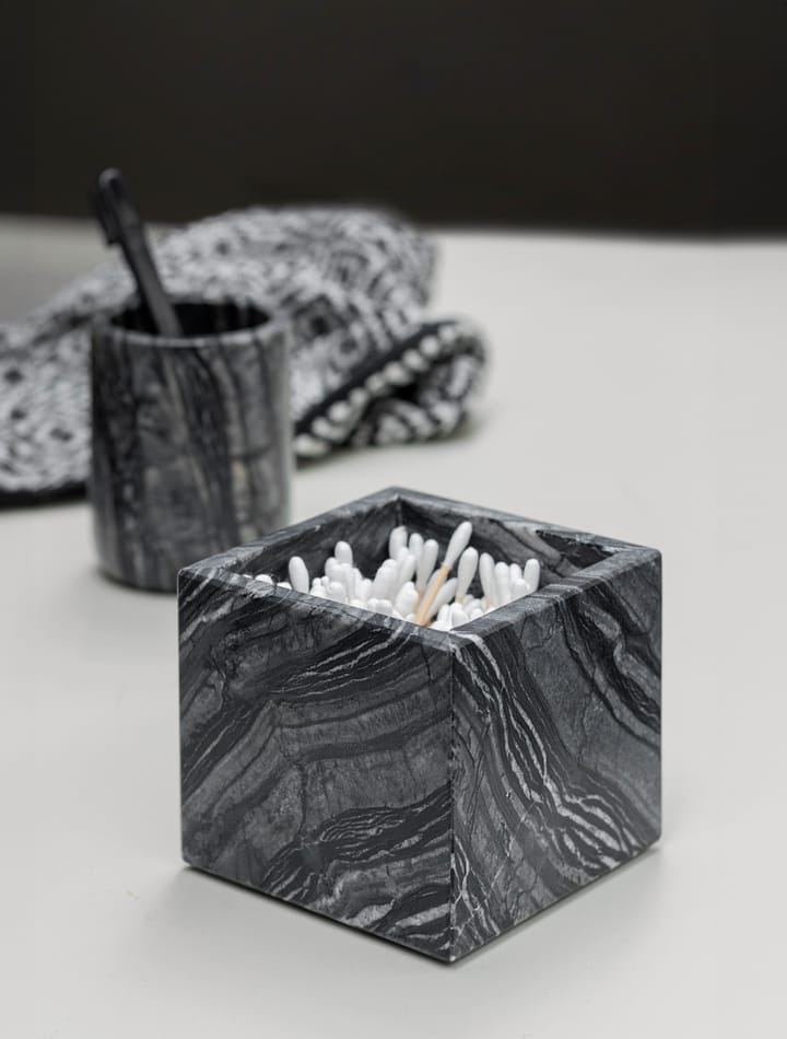 Cubo Marble 8,5x8,5 cm, Nero-grigio Mette Ditmer