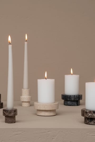 Portacandela Marble per candele a blocco 5 cm - Sabbia - Mette Ditmer