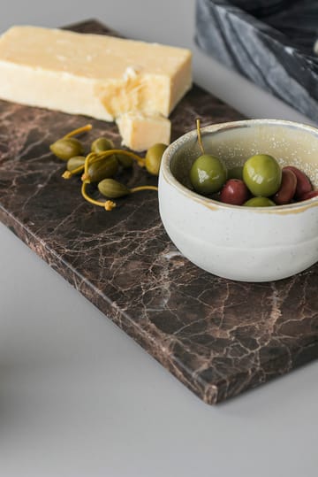 Vassoio da servizio Marble grande 18x38 cm - Marrone - Mette Ditmer