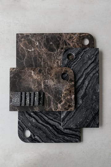 Vassoio da servizio Marble medio 20x30 cm - Nero-grigio - Mette Ditmer