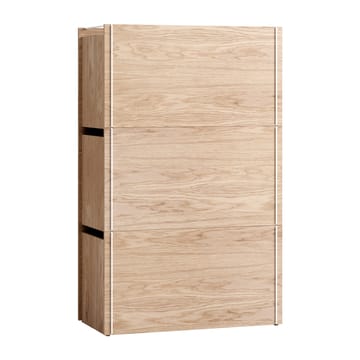 Cassetta portaoggetti in rovere 33x60 cm - Wood, white - MOEBE