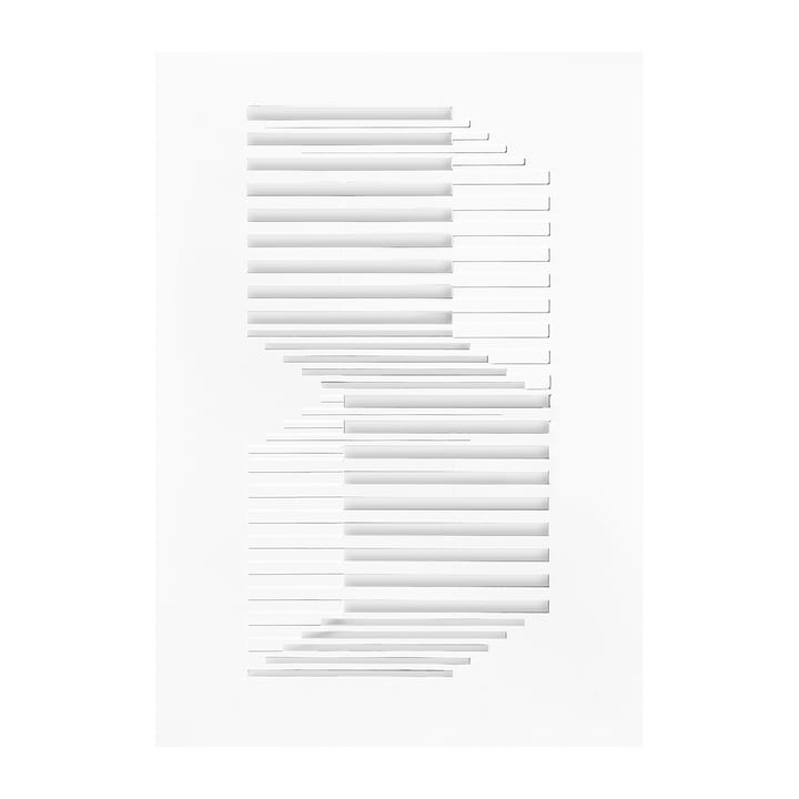 Opera Relief shifted lines 21x29,7 cm, Bianco sporco MOEBE