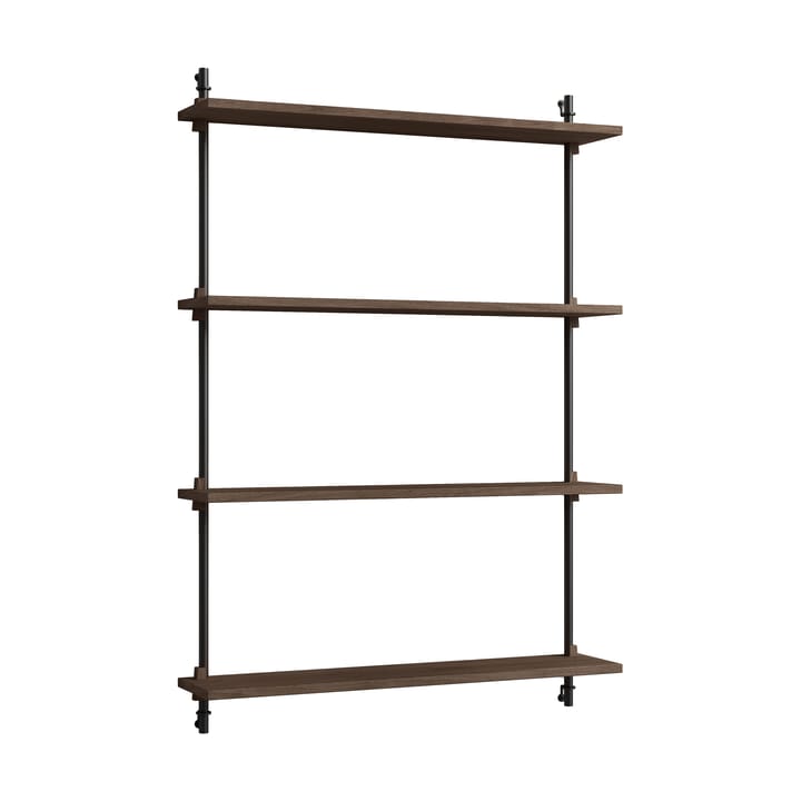 Scaffalatura da parete Moebe ws.115.1 - Rovere affumicato, nero - MOEBE