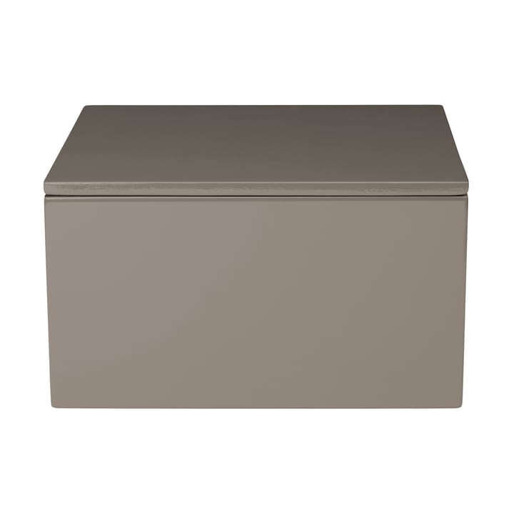 Contenitore laccato Lux 19x19x10,5 cm - Grigio scuro - Mojoo