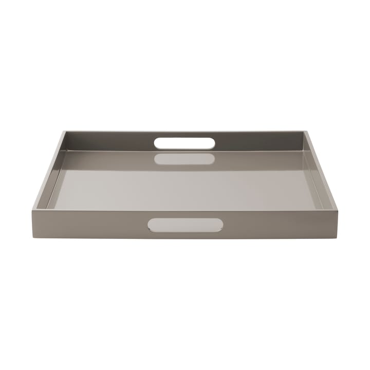 Vassoio da portata laccato Lux 40x40x4 cm - Grigio scuro - Mojoo