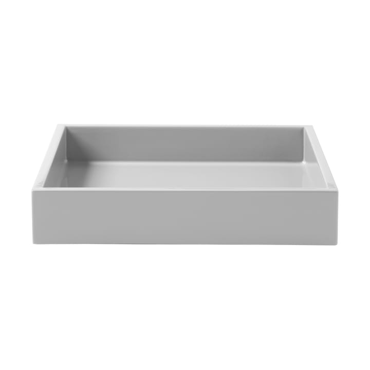 Vassoio decorativo laccato Lux 19x19x3,5 cm - Cool grey - Mojoo