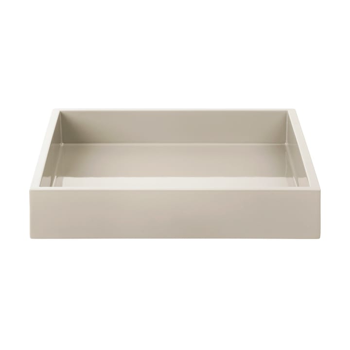 Vassoio decorativo laccato Lux 19x19x3,5 cm - Latte - Mojoo