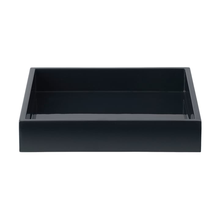 Vassoio decorativo laccato Lux 19x19x3,5 cm - Nero - Mojoo