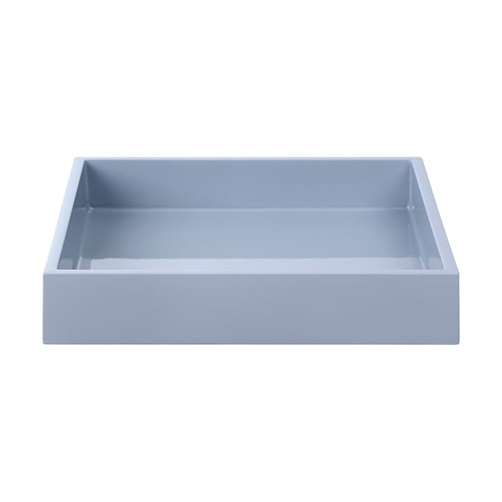 Vassoio decorativo laccato Lux 19x19x3,5 cm - Powder blue - Mojoo