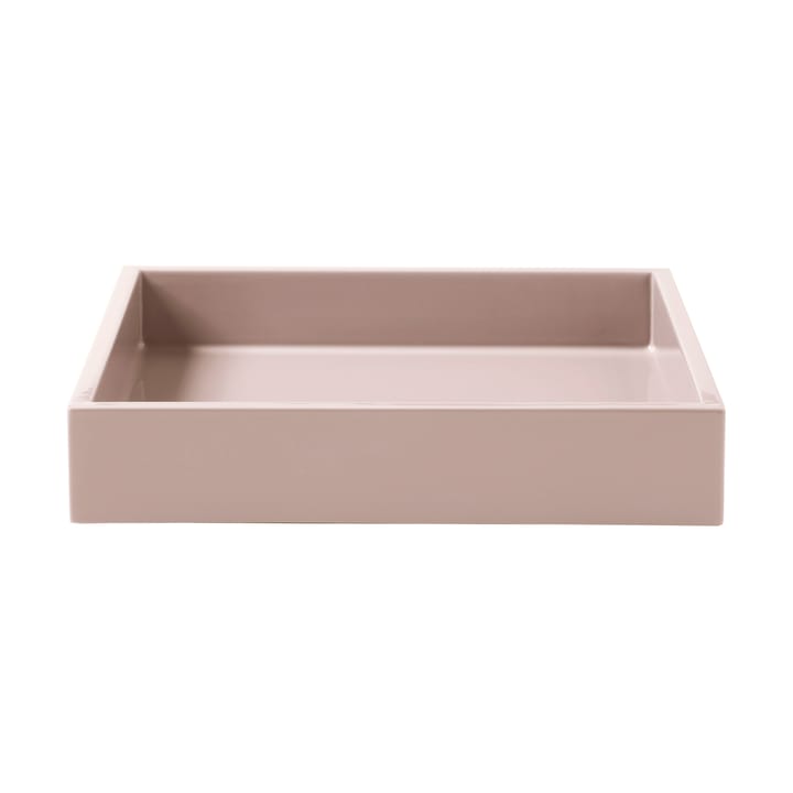 Vassoio decorativo laccato Lux 19x19x3,5 cm - Powder rose - Mojoo