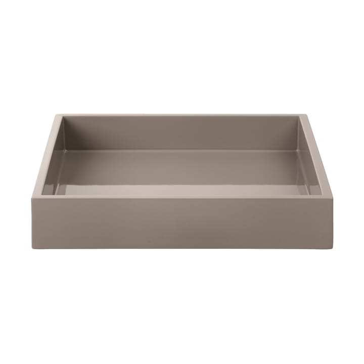 Vassoio decorativo laccato Lux 19x19x3,5 cm - Warm grey - Mojoo