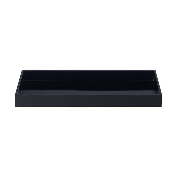 Vassoio decorativo laccato Lux 38x19x3,5 cm - Nero - Mojoo