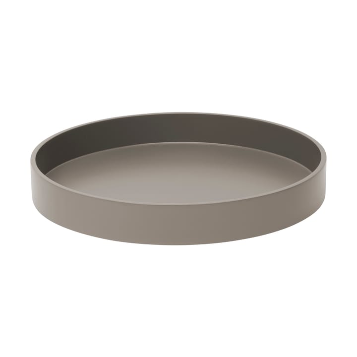 Vassoio decorativo laccato opaco Ø30x4 cm - Grigio scuro - Mojoo