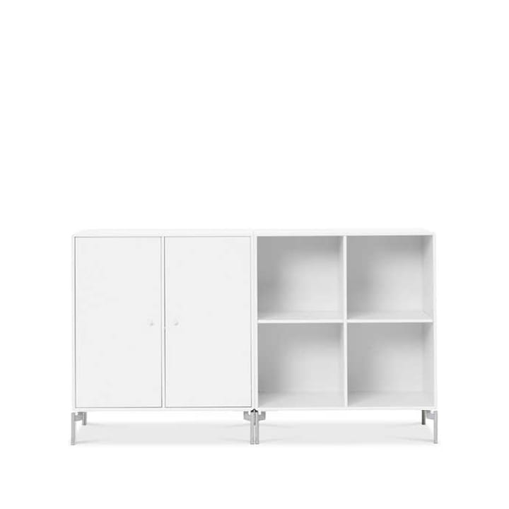 Credenza Pair - new white 101, gambe cromate - Montana