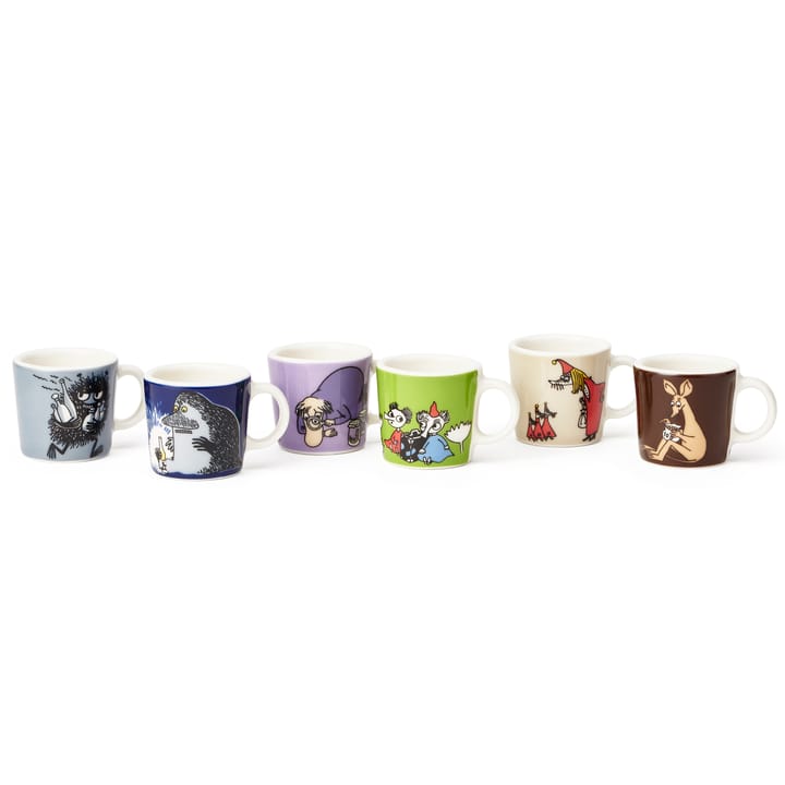 Mini tazze Moomin confezione da 6 seconda classic - multicolore - Moomin Arabia