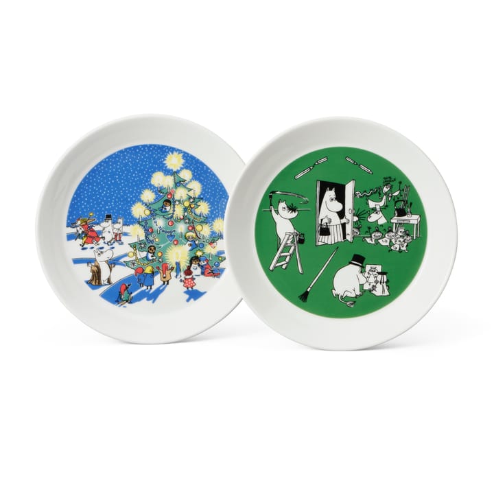 Piatto Drawing & Christmas Moomin 2 pezzi - Ø 19 cm
​ - Moomin Arabia