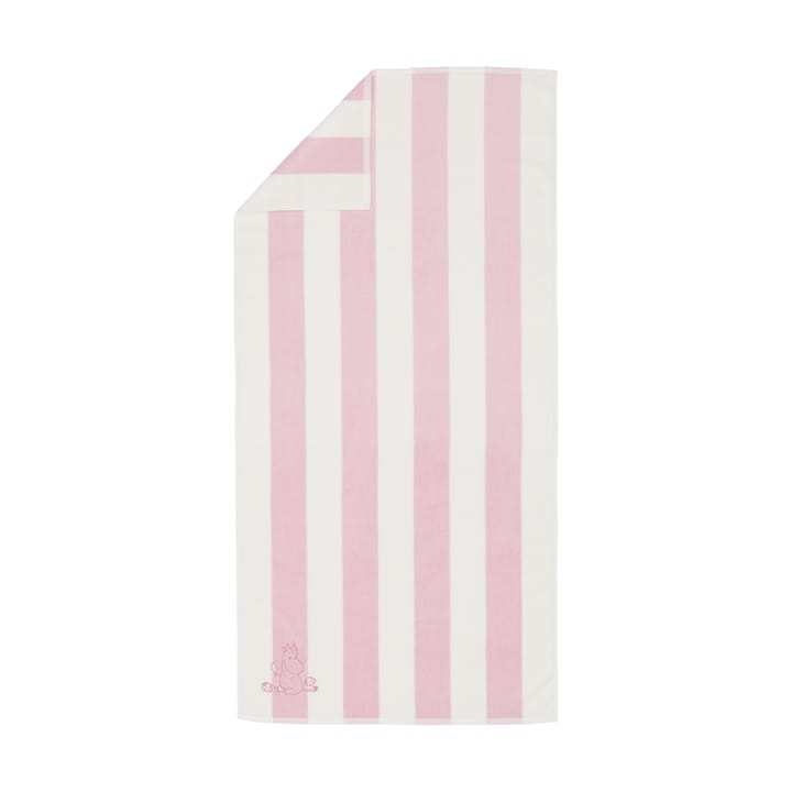 Telo da bagno Mumin 70x140 cm - Conchiglia rosa-bianco - Moomin Arabia