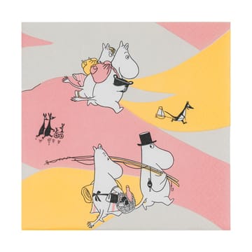 Tovaglioli Momenti in famiglia 33x33 cm confezione da 20 - Multi - Moomin Arabia