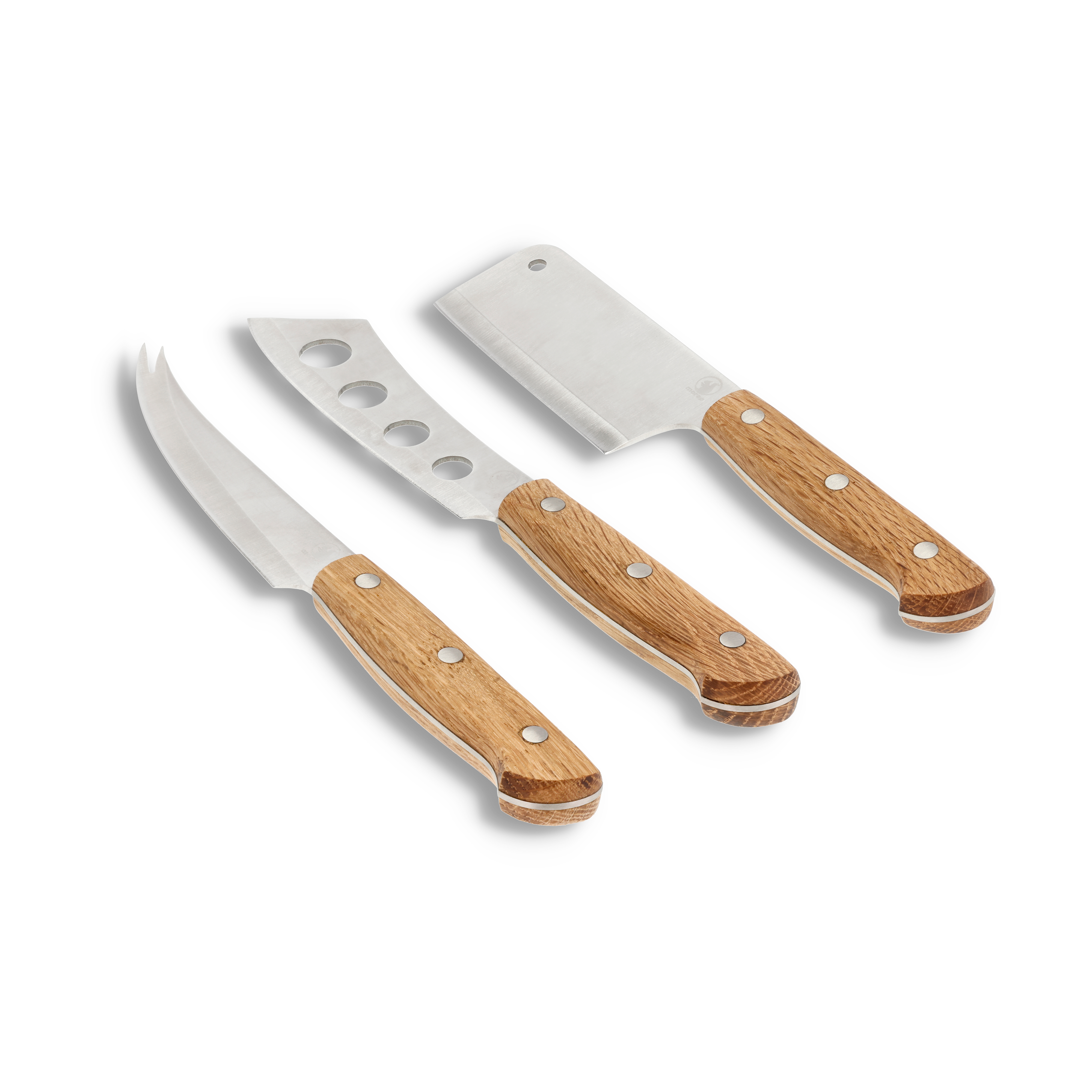 Coltello da formaggio Foresta ostkniv, set da 3, Rovere-acciaio inossidabile