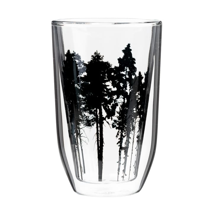 Bicchieri da bevande calde Nordic The Forest 30 cl - trasparente-nero - Muurla