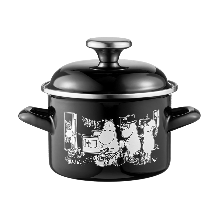 Pentola in smalto Mumin con coperchio alto 1,5 L - Cucina - Muurla