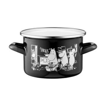 Pentola in smalto Mumin con coperchio alto 1,5 L - Cucina - Muurla