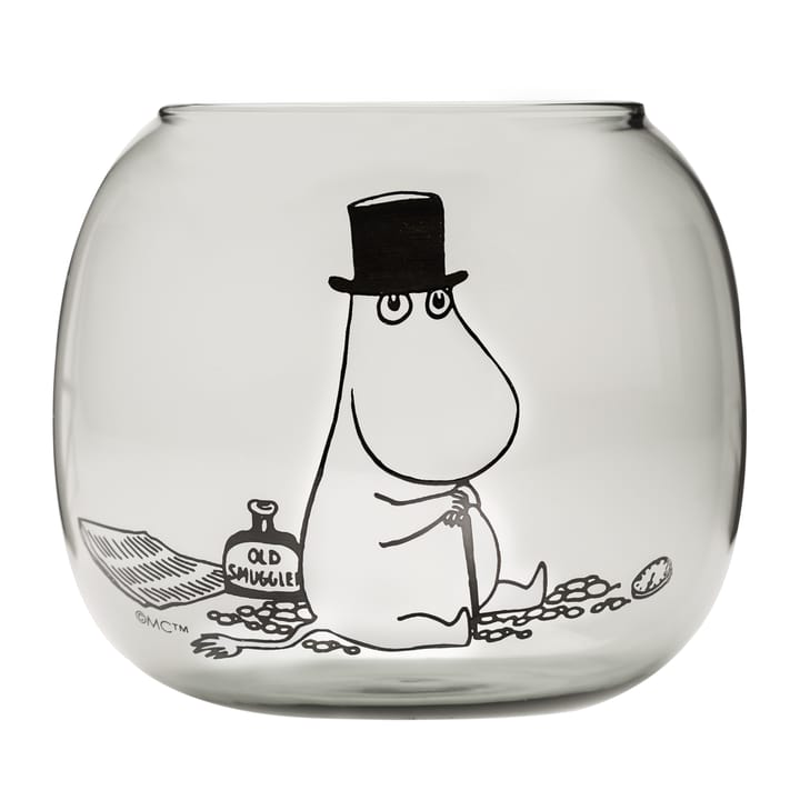 Portacandele Papà Moomin, 9,5 cm, Grigio Muurla