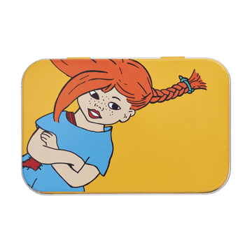 Scatola di latta Pippi 10x6,5x3 cm - La ragazza più forte - Muurla