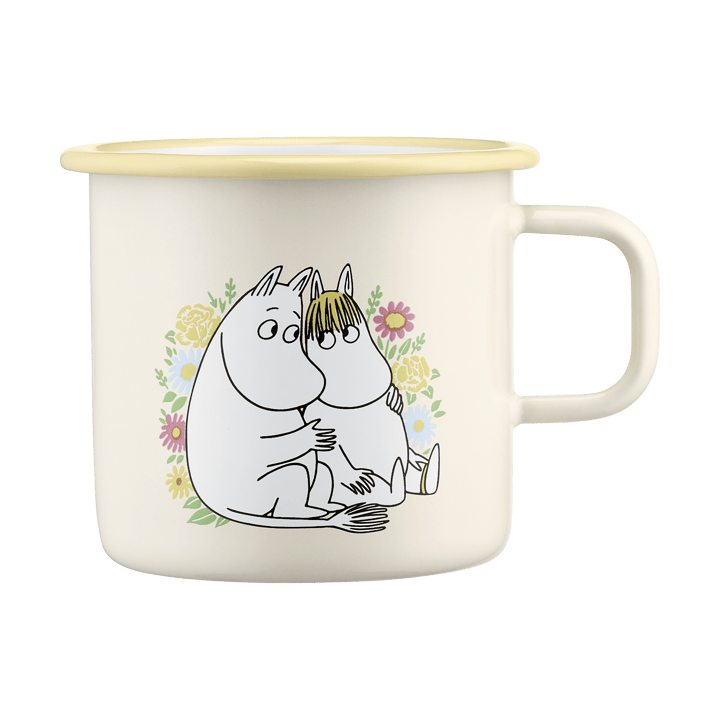 Tazza in metallo smaltato Mumin 55 cl, Fiori Muurla