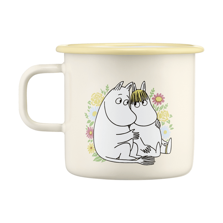 Tazza in metallo smaltato Mumin 55 cl, Fiori Muurla