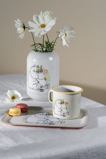 Tazza in metallo smaltato Mumin 55 cl - Fiori - Muurla