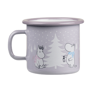 Tazza in smalto Moomin 25 cl - Snowfall - Muurla