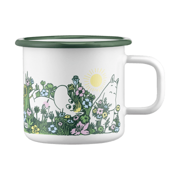 Tazza in smalto Moomin 37 cl - Nel giardino - Muurla