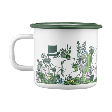 Tazza in smalto Moomin 37 cl - Nel giardino - Muurla