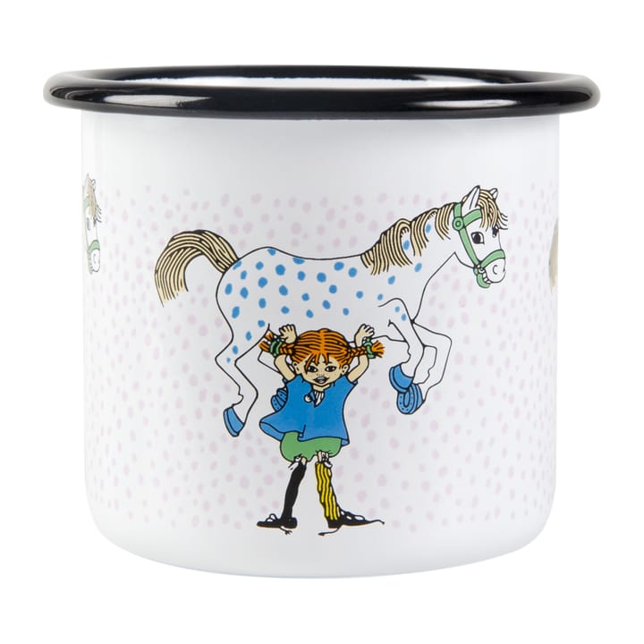 Tazza Pippi E Lilla gubben smaltata 2.5 dl, White Muurla