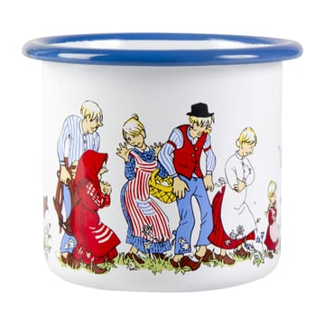 Tazza smaltata 2,5 dl "La famiglia di Emil" - Bianco - Muurla