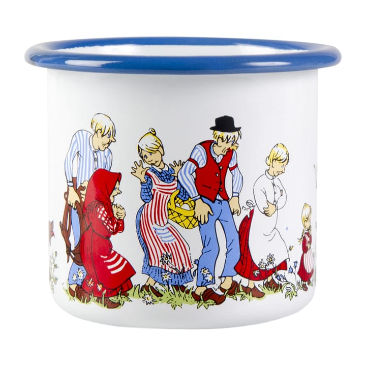 Tazza smaltata 2,5 dl "La famiglia di Emil", Bianco Muurla